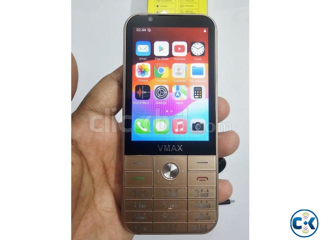 VMAX Note-14 Android Button Phone 4GB 64GB-Gold large image 3
