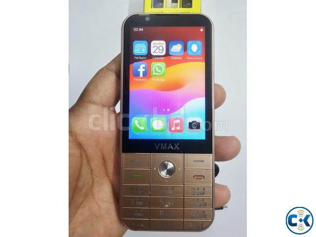 VMAX Note-14 Android Button Phone 4GB 64GB-Gold large image 4