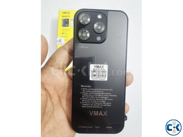 VMAX Note14 4G Android Button Phone 4GB RAM Black large image 2