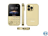 Tinstar T666 Mini Button Card Phone Gold