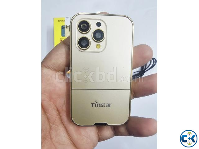 Tinstar T666 Mini Button Card Phone Gold large image 2