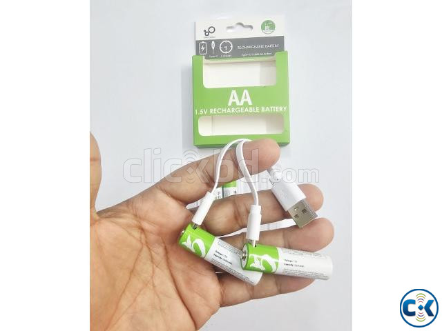 Lithium AA Batteries Rechargeable 2600mAh Battery 4Pcs large image 1