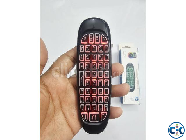 C120 Wireless Air Mouse With Keyboard RGB Backlight large image 2