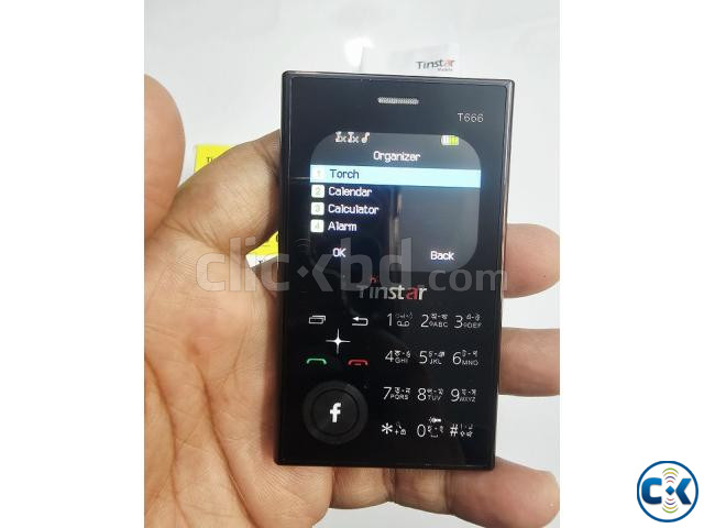 Tinstar T666 Mini Card Phone Dual Sim Black large image 2