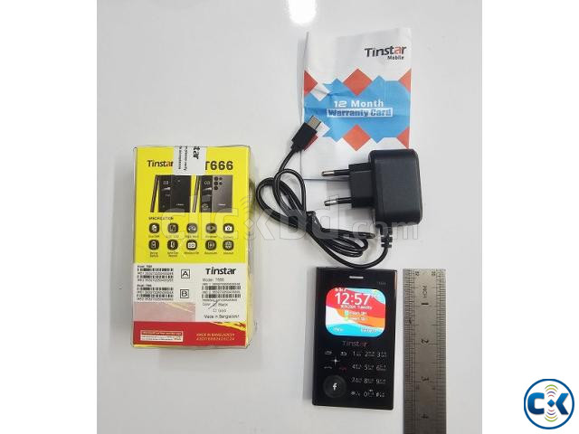 Tinstar T666 Mini Card Phone Dual Sim Black large image 4