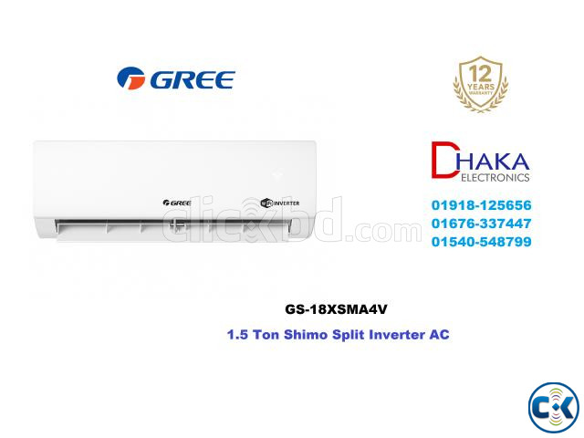 Gree 1.5 Ton Shimo Split Inverter Air Conditioner GS-18XSMA4 large image 0
