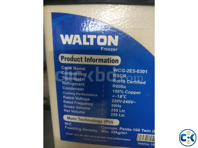 সম্পূর্ণ রানিং ফুল ফ্রেশ কন্ডিশন ২৫৫ লিটার Walton ডিপ ফ্রিজ large image 2