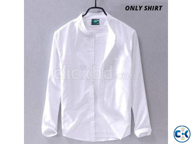 Solid Color Cotton Shirt Only Shirt  large image 0