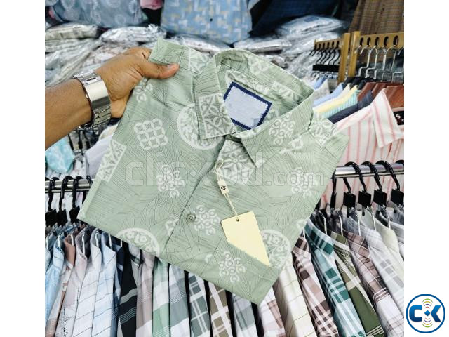 Pure Cotton Half Sleeve Print Shirt large image 2