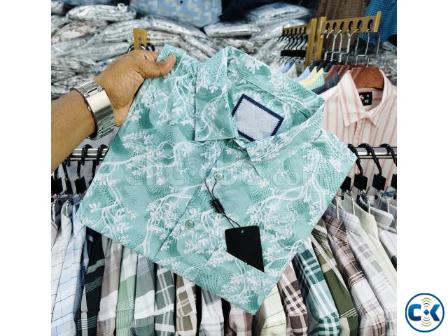Pure Cotton Half Sleeve Print Shirt large image 4