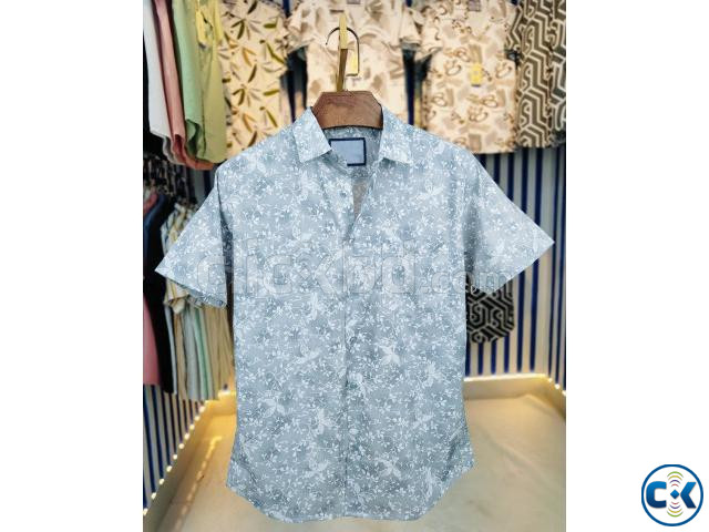 Pure Cotton Half Sleeve Print Shirt large image 3