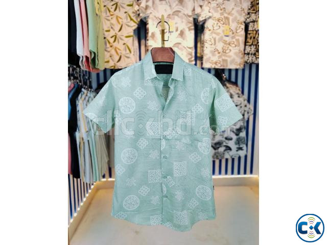 Pure Cotton Half Sleeve Print Shirt large image 4