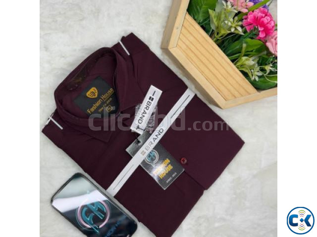 Solid China Maicro Fabrics Shirt For Men s Merron  large image 2