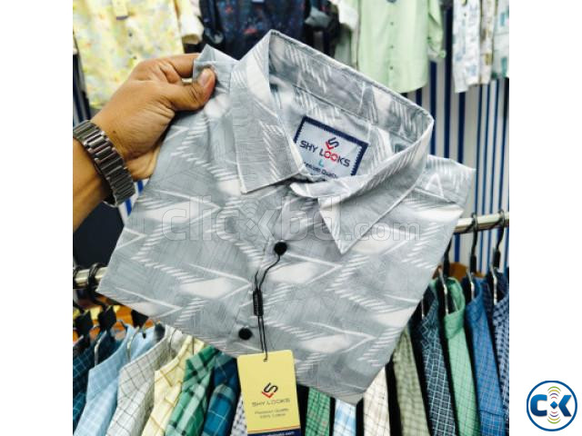 Pure Cotton full Sleeve Print Shirt for Men s large image 0