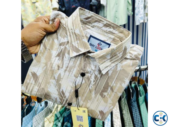 Pure Cotton full Sleeve Print Shirt for Men s large image 2