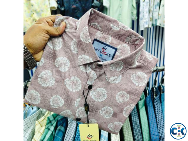 Pure Cotton full Sleeve Print Shirt for Men s large image 3