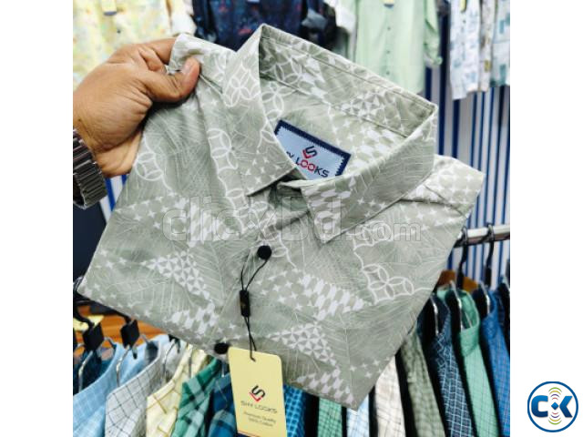 Pure Cotton full Sleeve Print Shirt for Men s large image 4