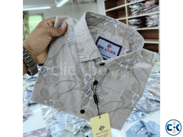 Pure Cotton full Sleeve Print Shirt for Men s large image 0
