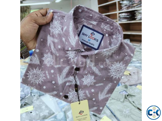 Pure Cotton full Sleeve Print Shirt for Men s large image 1