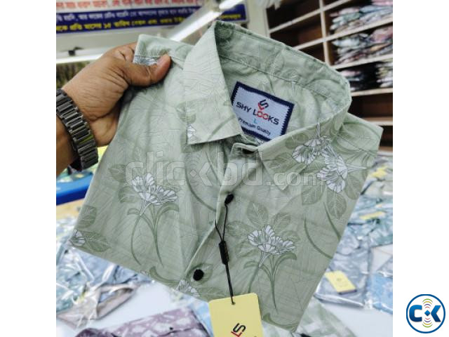 Pure Cotton full Sleeve Print Shirt for Men s large image 3
