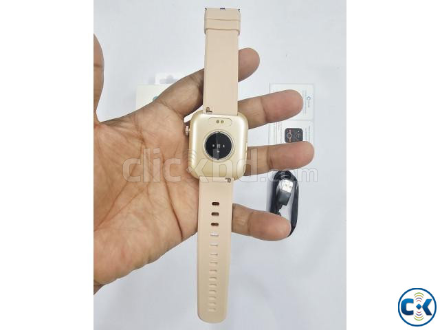 Colmi P71 Blue Calling Smartwatch Gold large image 2