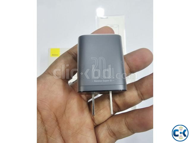 Baseus Super Si Quick Charger 20W Adapter With ip Cable large image 3