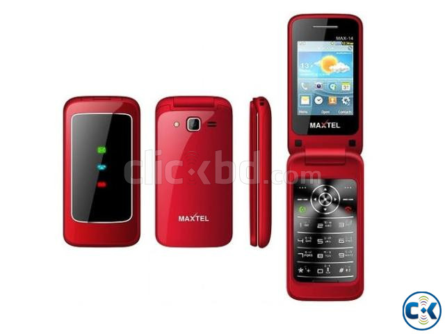 Maxtel Max-14 Folding Phone Red large image 0