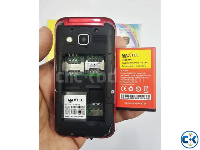 Maxtel Max-14 Folding Phone Red large image 3