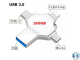 256GB 4 in 1 OTG Flash Drive Pen Drive