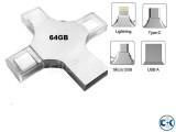 4 in 1 Flash Drive OTG Pen Drive 64GB Metal Body