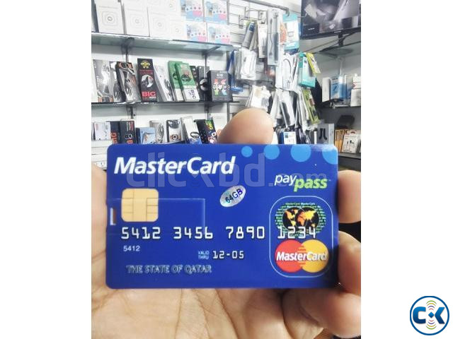 Credit Card Shape Slim 64GB USB Flash Drive large image 0