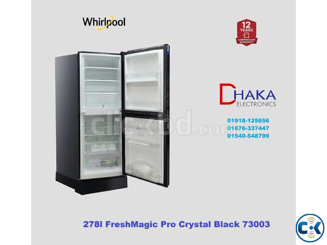 Whirlpool 278L FreshMagic Pro Crystal Black Refrigerator large image 1