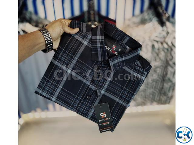 Shy Looks Pure Cotton Full Sleeve Check Shirt for Men s large image 0