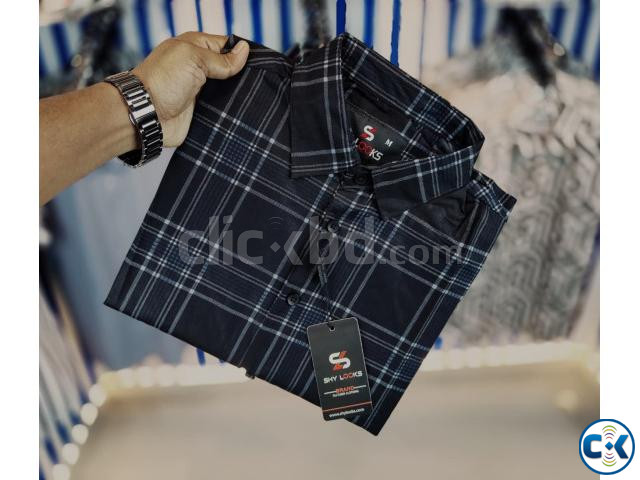 Shy Looks Pure Cotton Full Sleeve Check Shirt for Men s large image 3