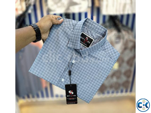 Shy Looks Pure Cotton Full Sleeve Check Shirt large image 1