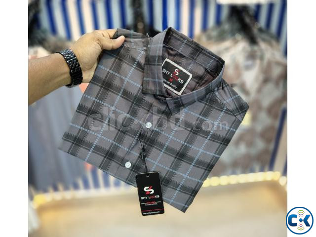 Shy Looks Pure Cotton Full Sleeve Check Shirt large image 3