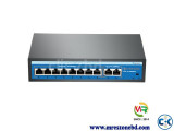 Eurovisin EV-F0820FBL-A 8-Port PoE 2 Uplink Ports Network