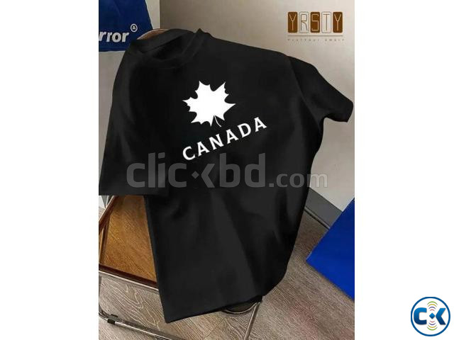 Drop shoulder t-shirt with DTF print large image 1