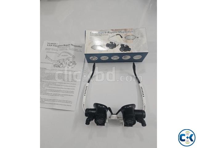 LED Watch Repair Magnifier With 2 Led Light Magnifying Glass large image 2