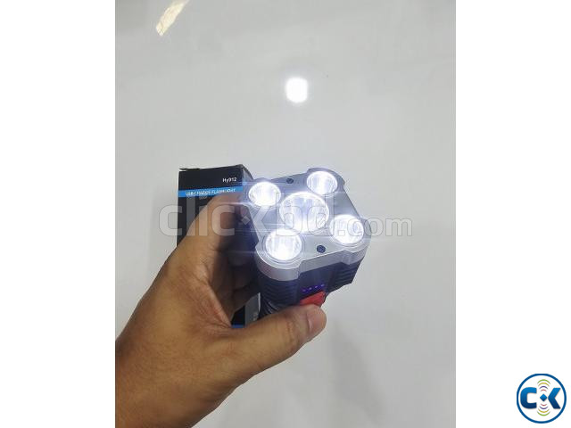 Hy912 USB Charge 5 Head Flashlight large image 3