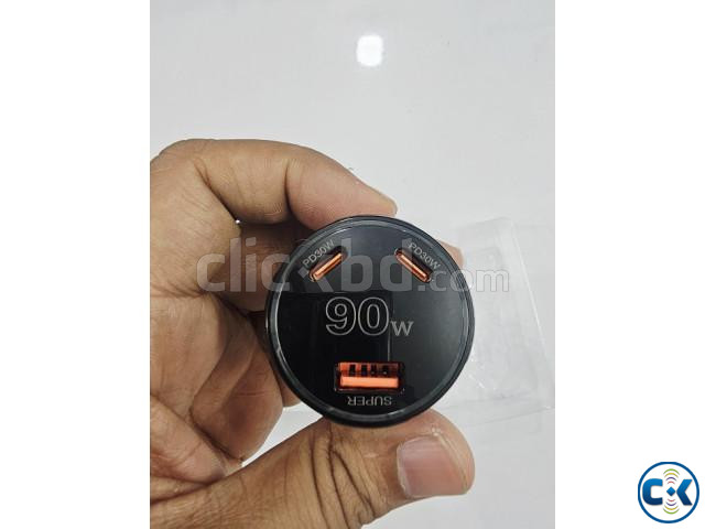90W Quick Car Charger 1 USB 2 Port Type-C large image 3