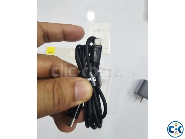 Baseus Super Si Quick Charger 20W Adapter With ip Cable large image 4