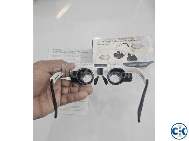 LED Watch Repair Magnifier With 2 Led Light Magnifying Glass large image 4