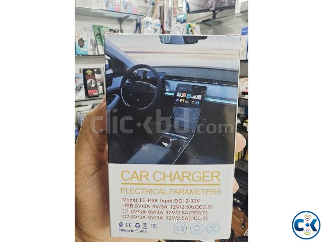 90W Quick Car Charger 1 USB 2 Port Type-C large image 1