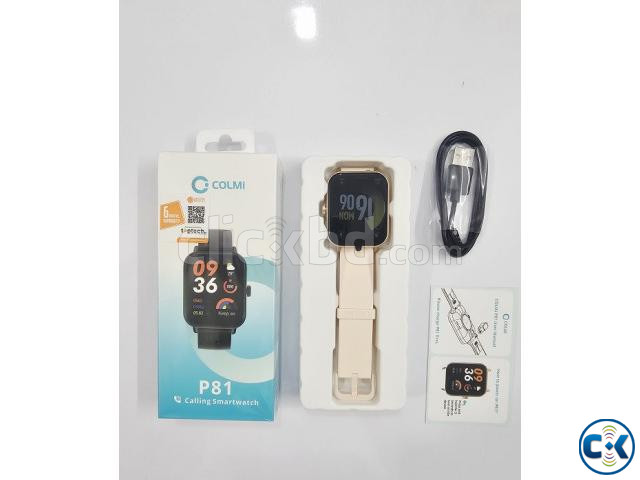 Colmi P81 Bluetooth Calling Smartwatch Gold large image 4