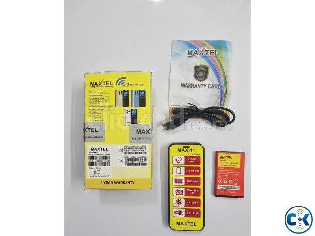 Maxtel Max-11 Mini Card Phone Black large image 1
