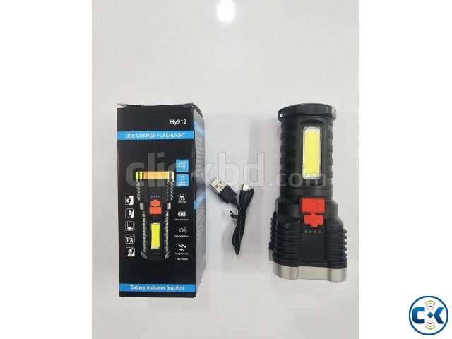Hy912 USB Charge 5 Head Flashlight large image 1