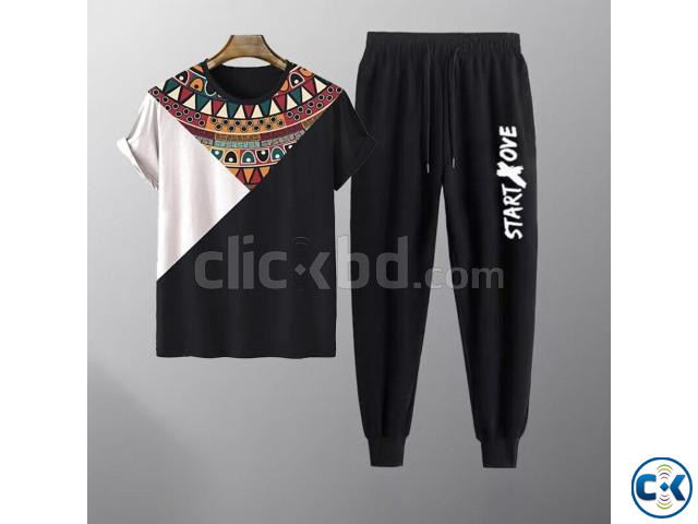 Cotton T-shirt and Trouser Set large image 4