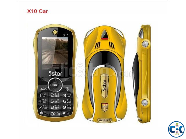 5Star X10 Car Shape Phone Gold large image 0