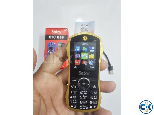 5Star X10 Car Shape Phone Gold large image 3
